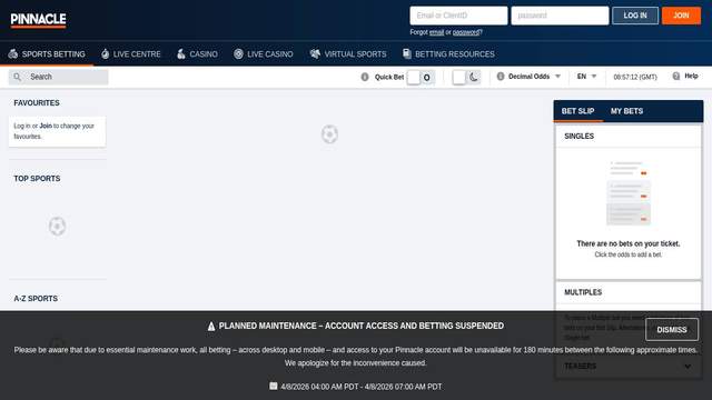 Pinnacle Casino casino screenshot